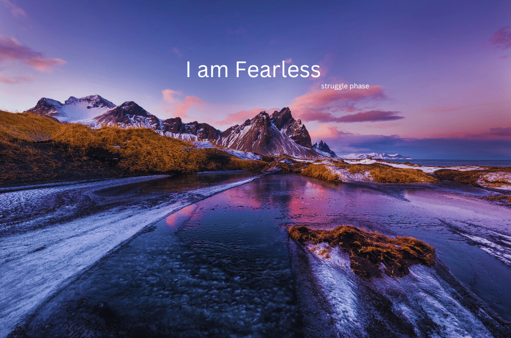 Achieving courage in every step while rising above fear.