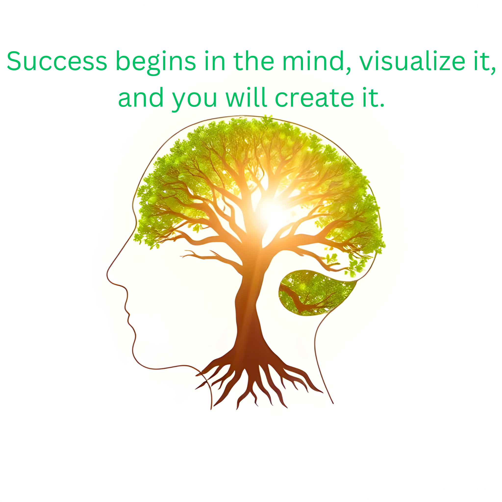Success begins in the mind; visualize it, and you will create it.